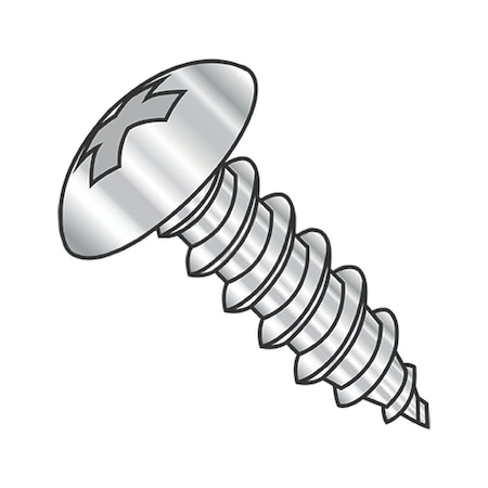 Usa Industrials Self-Drilling Screw, #12-11 x 1/2 in, Plain 18-8 Stainless Steel Truss Head Phillips Drive BULK-SCRW-14003